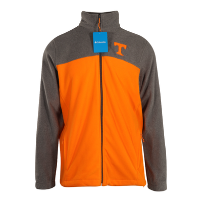 Columbia Men's Fleece Jacket Orange Grey CLG Flanker III ‎Tennessee Orange (472)