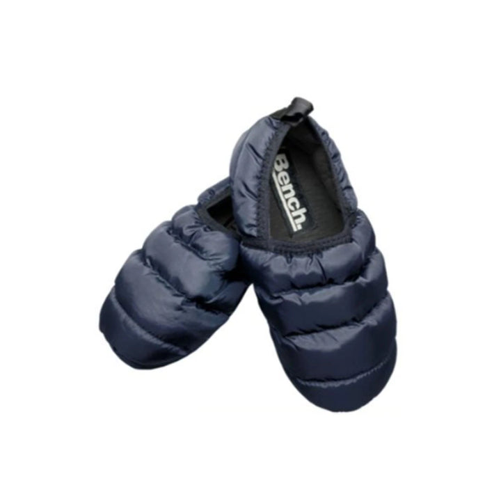 Bench Juniors Kid's Navy Puffer Slippers with Rubber Sole FiberFill (S02)