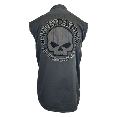 Branded Men's Grey Vest Willie G Skull Sleeveless Shirt (S64)