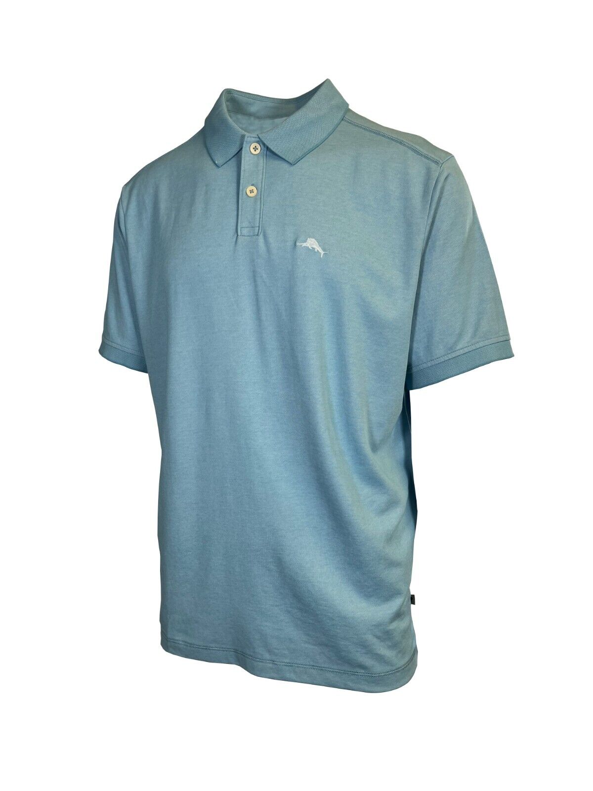 Tommy Bahama Men's Air Blue Performance Polo 2 Buttons T-Shirt S/S (S17)