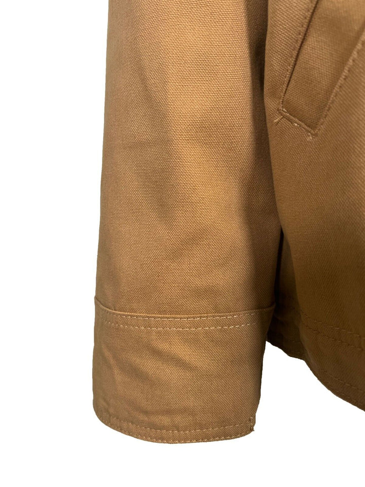 Magellan Outdoors Men's Brown Jacket Work Sherpa-lined Duck L/S (S02)