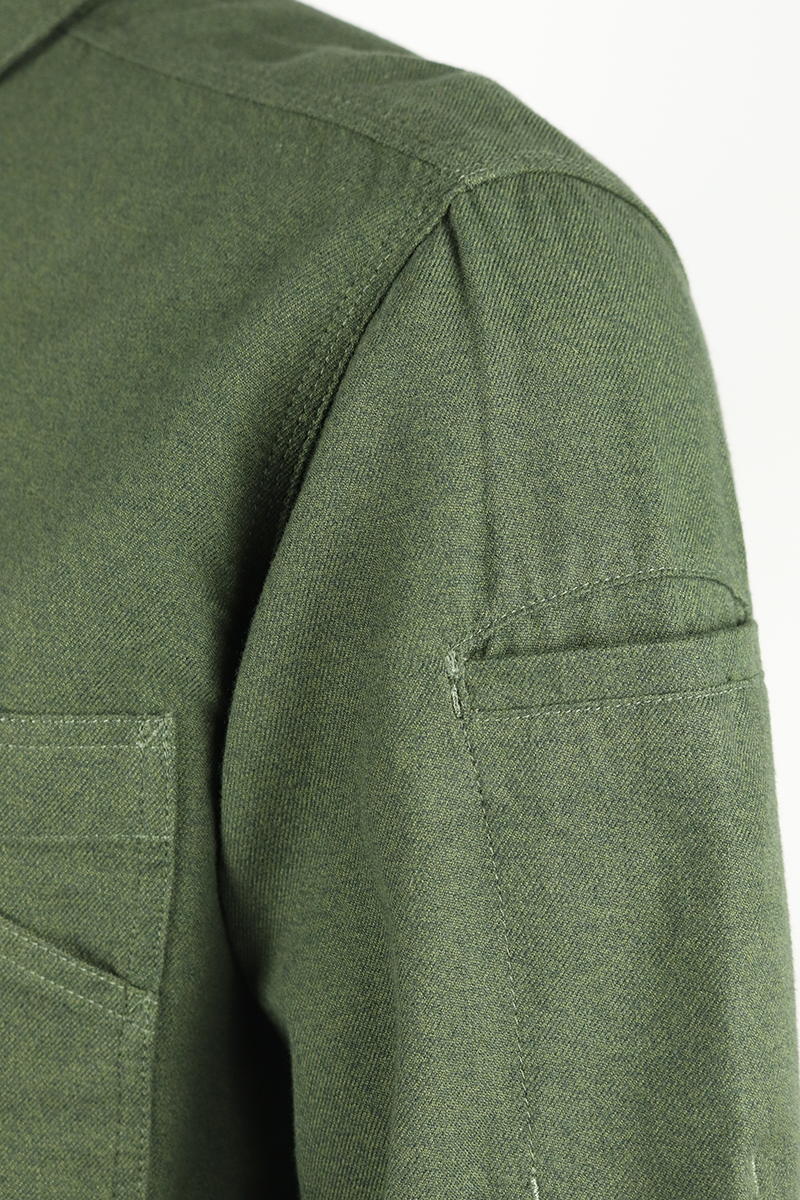 Carhartt Men's Olive Green Relaxed Fit L/S Flannel Shirt (S17)