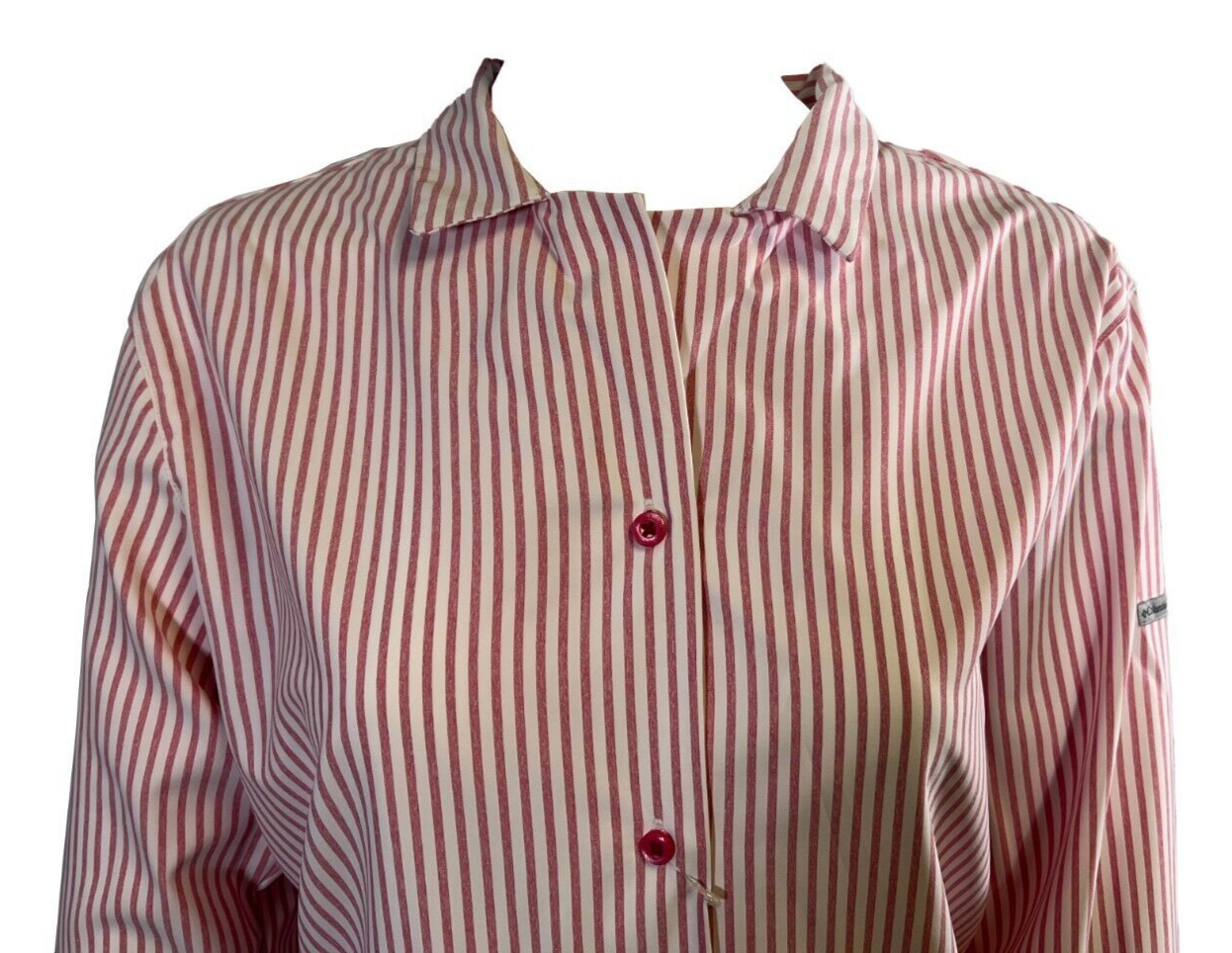 Columbia Women's Shirt Pink Striped W Ross River Trail EXS Woven L/S (693)