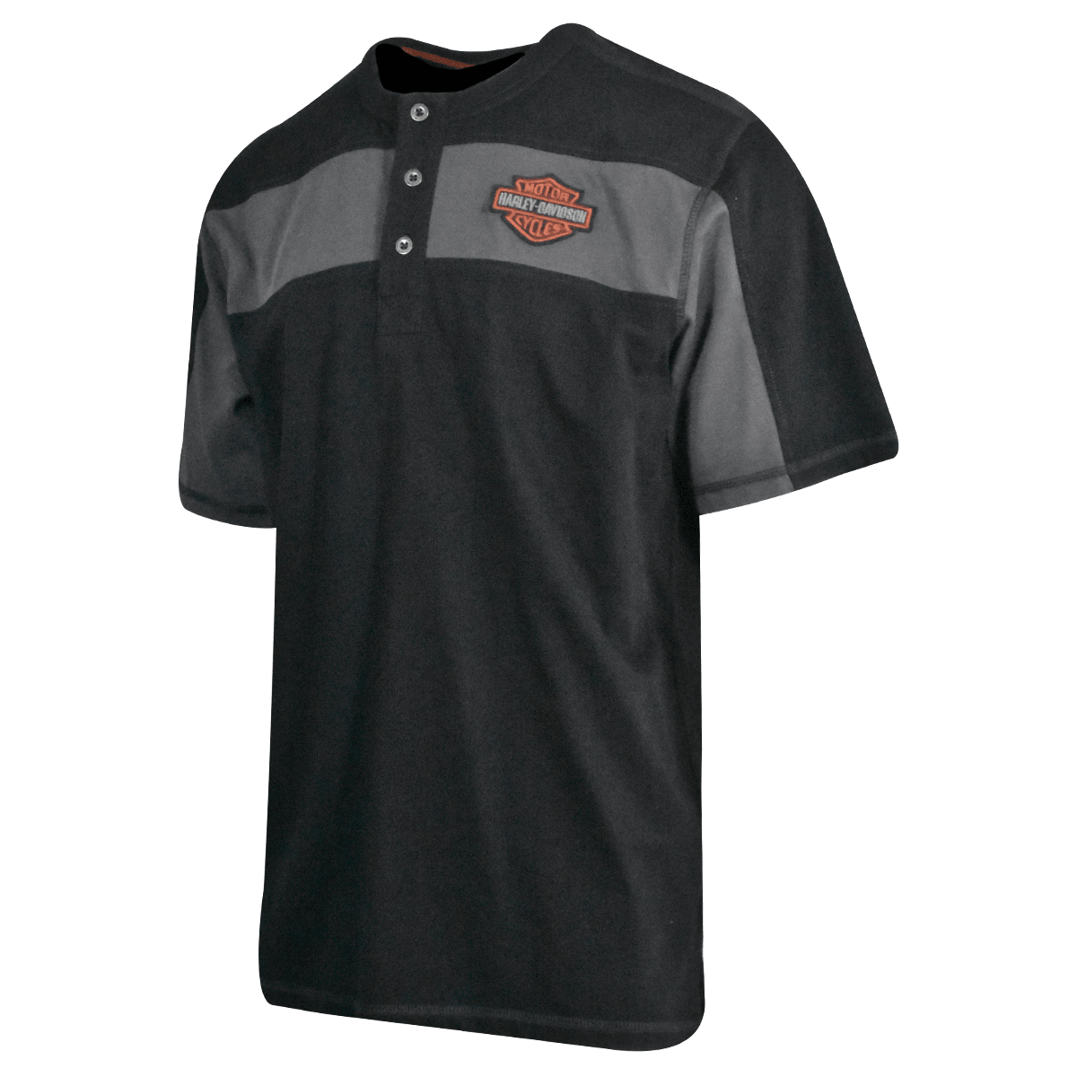 Harley-Davidson Men's T-Shirt Black Copperblock Logo Stripe Through (S62)