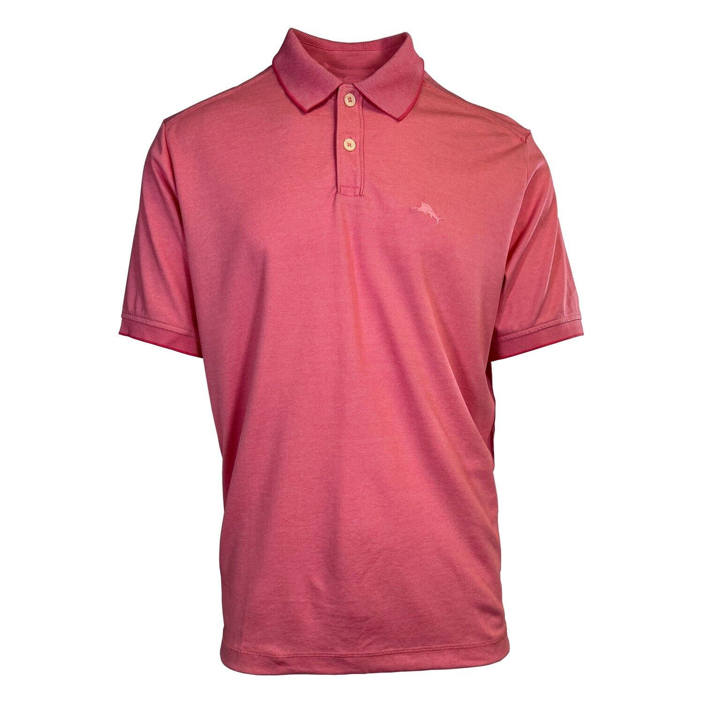 Tommy Bahama Men's Pink Salmon Performance Polo 2 Buttons T-Shirt S/S (S04)