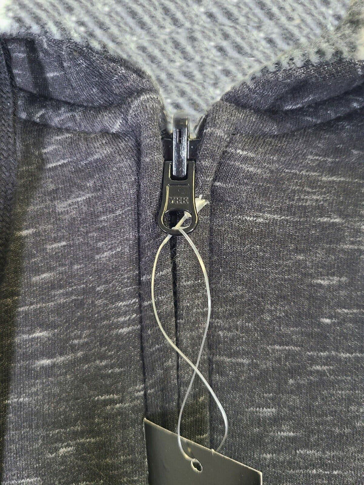 Powerfix Profi Men's Anthracite Hoodie 2 in 1 Reversible Black Gray Plaid (S01)