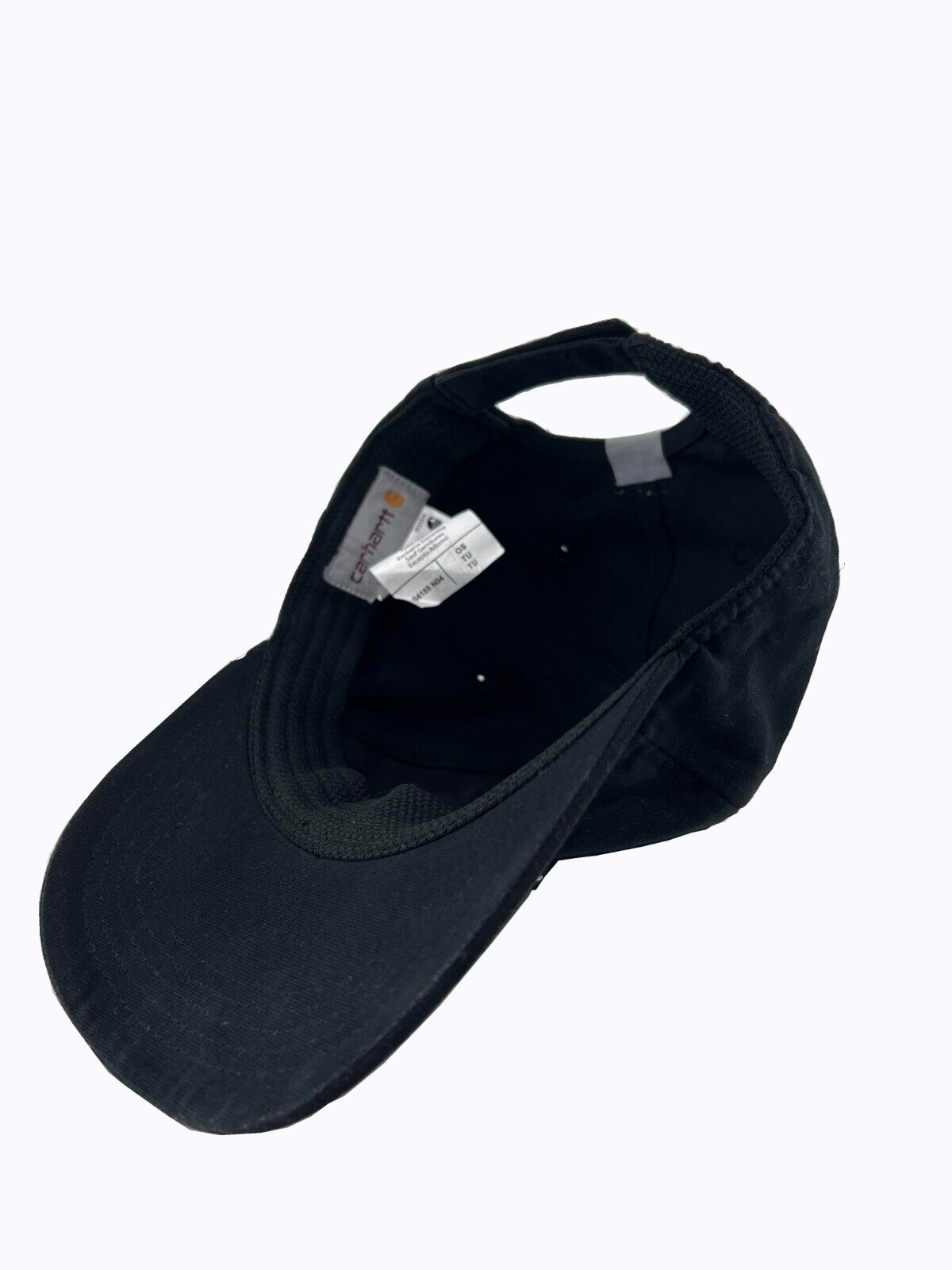 Carhartt Black Canvas Cap FastDry Comfort Block Letters (S07)