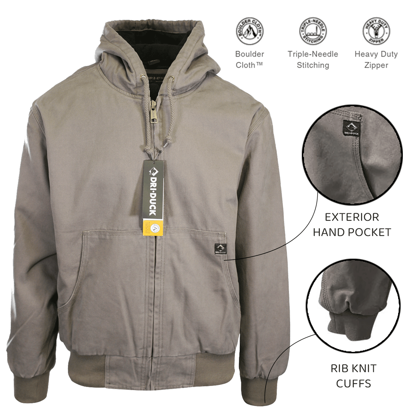 Dri Duck Men's Jacket Gravel Cheyenne Canvas (S03)