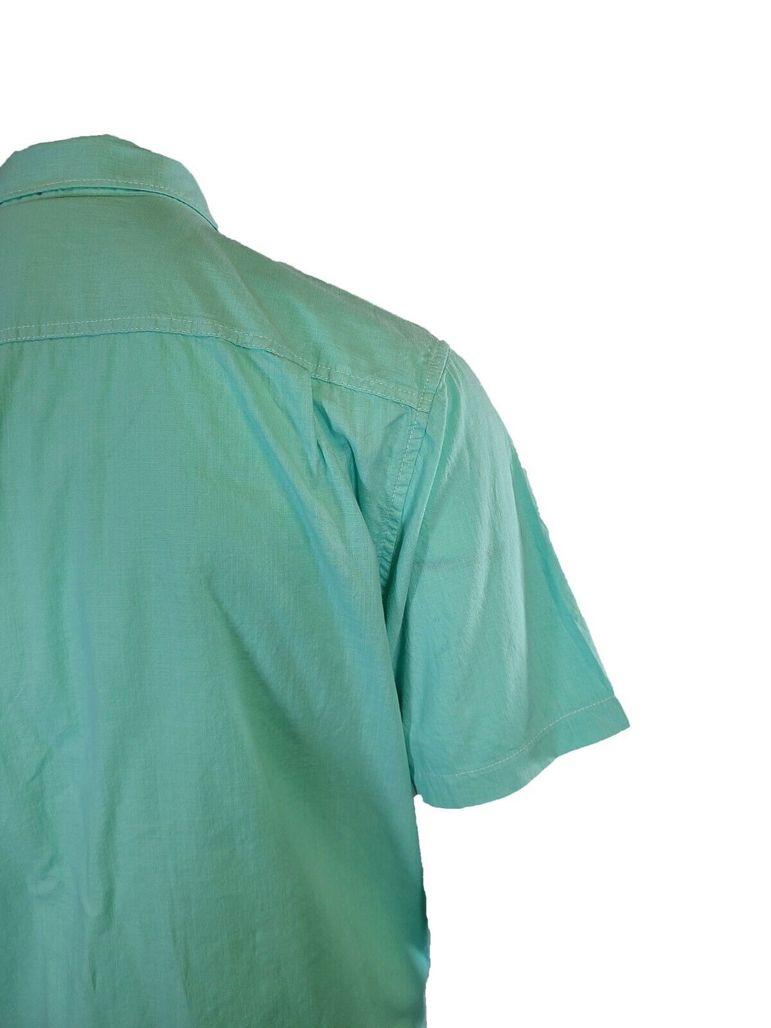 Tommy Bahama Men's Gentle Breeze Teal Green Shirt Logo Short Sleeve Button (S02)