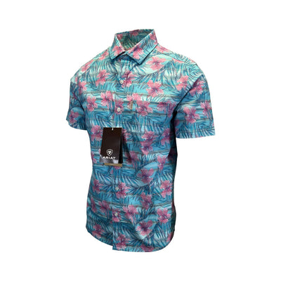 Ariat Men's Misty Jade Shirt Monroe Floral Stretch Modern Fit (S44)
