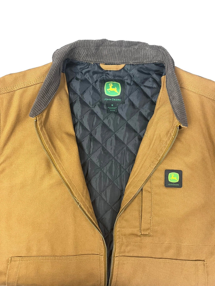 John Deere Men’s Brown Jacket Light Weight Tractor Durable Tough (S01)