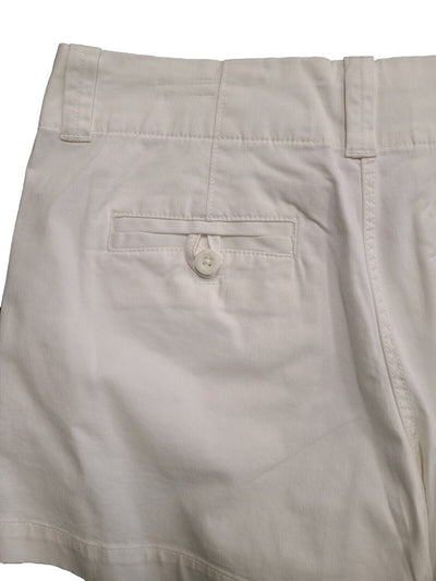 Vineyard Vines Women's White Cap Shorts Everyday Solid Pockets (S01)