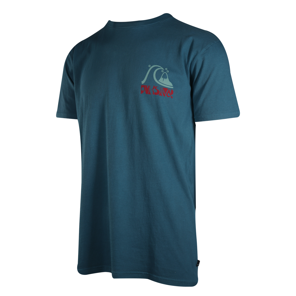 Quilsilver Men's T-Shirt Ocean Blue Wave & Mountain Graphic S/S (S10)