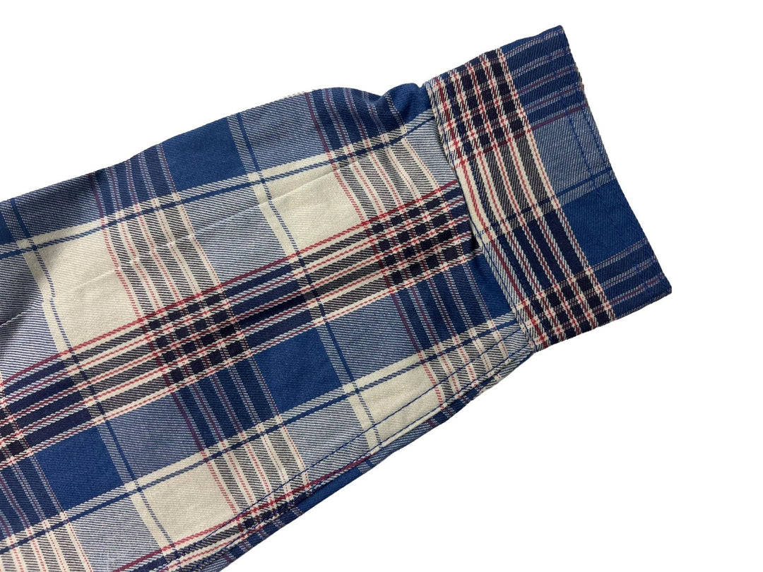Carhartt FR Men’s Blue &amp; White Plaid Shirt Rugged Flex Workwear L/S CAT 2 (S373)