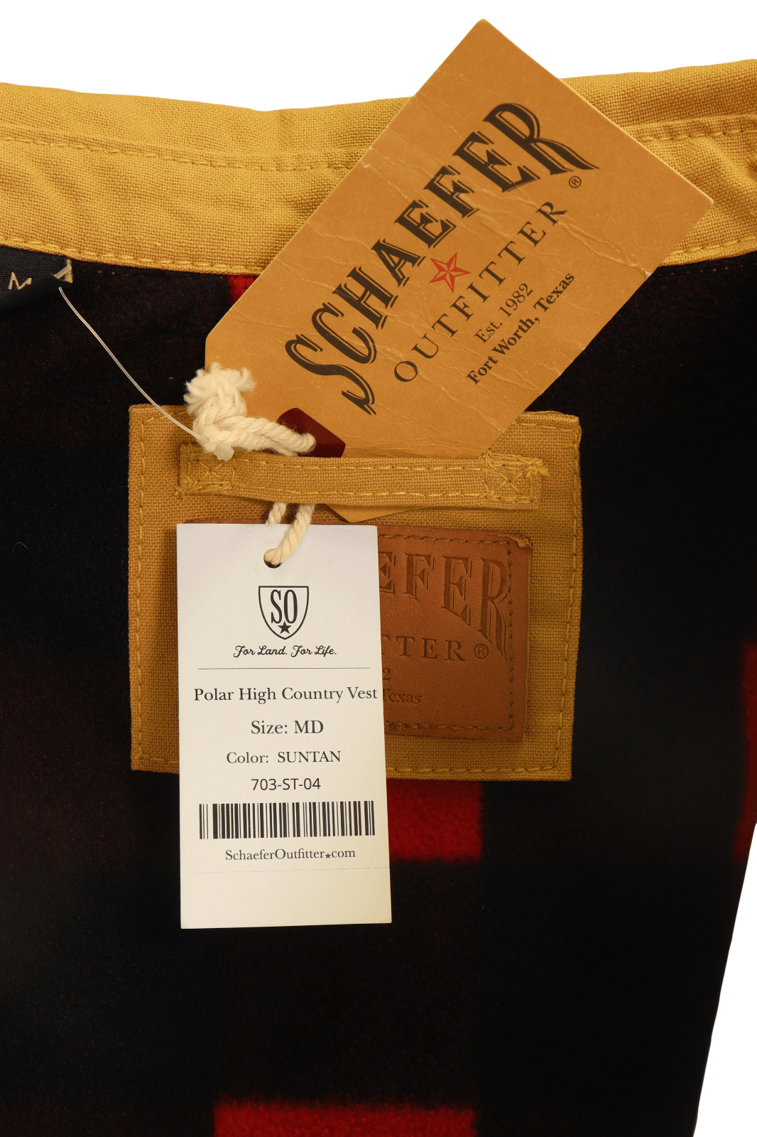 Schaefer Outfitter Men's Vest Suntan High Country Vest (S02)