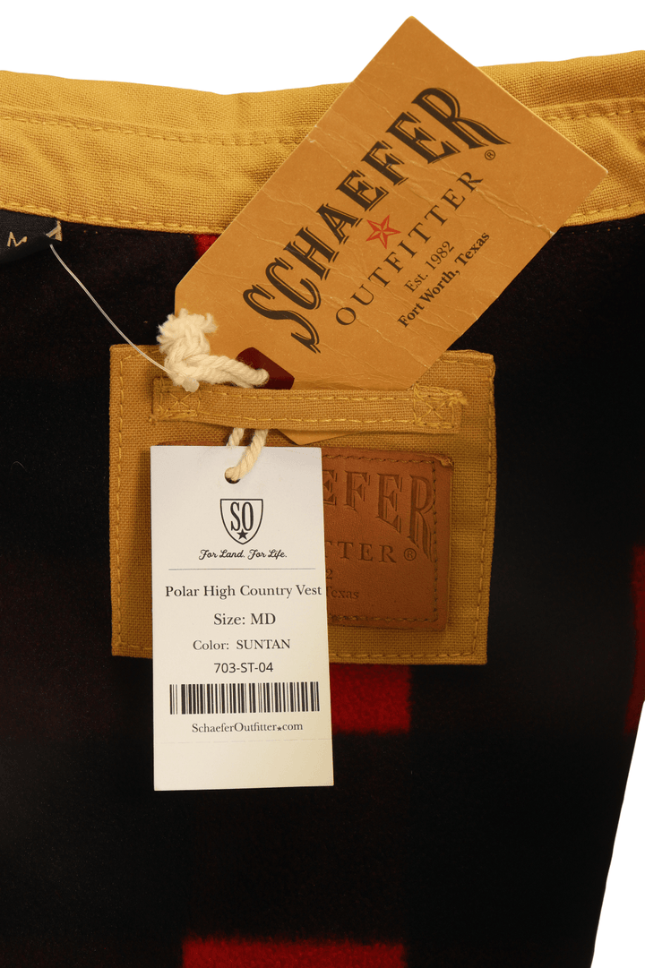 Schaefer Outfitter Men's Vest Suntan High Country Vest (S02)