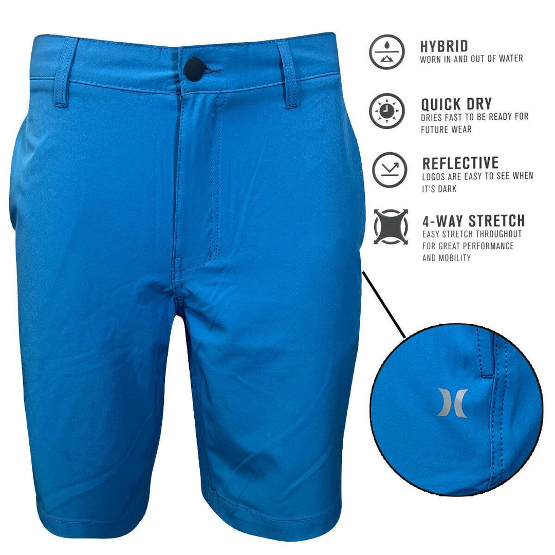 Hurley Men's All Day Hybrid 4-Way Stretch Walk Shorts - Quick Dry, Reflective, Machine Washable