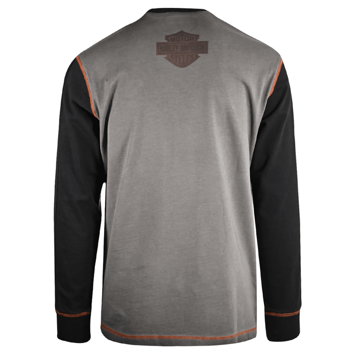 HD Branded Men's T-Shirt Block Letters Graphic Long Sleeve (S65)