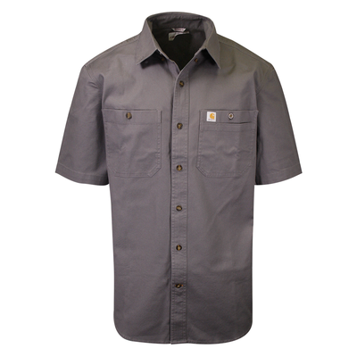 Carhartt Men's Solid Rugged Flex Rigby Relaxed Fit S/S Woven Shirt