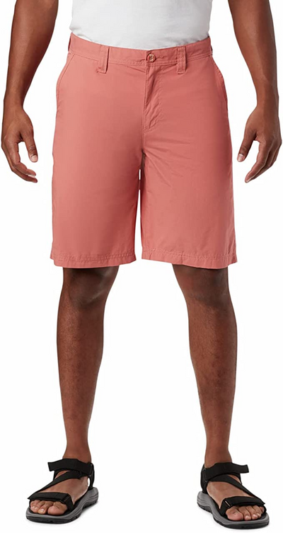 Columbia Men's Dark Coral Inseam 8" Washed Out Chino Short (Retail $40) 639