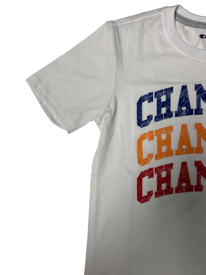 Champion Boy’s Grey White T-Shirt &amp; Short Set (S02)