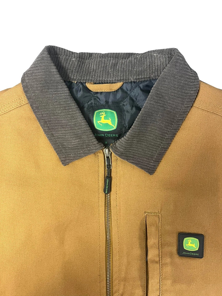 John Deere Men’s Brown Jacket Light Weight Tractor Durable Tough (S01)