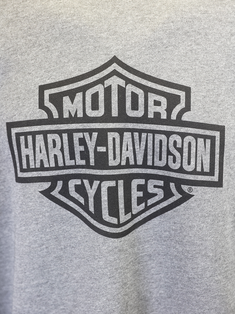 Harley-Davidson Men's Heather Grey Official Logo L/S Pullover Sweatshirt (S01)