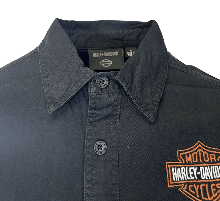 HD Branded Men's Shirt  Beauty Bar & Shield Long Sleeve (S65)