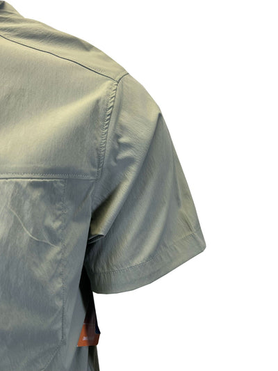 Columbia Men's Safari Green Shirt Sage Peak Woven S/S (348)