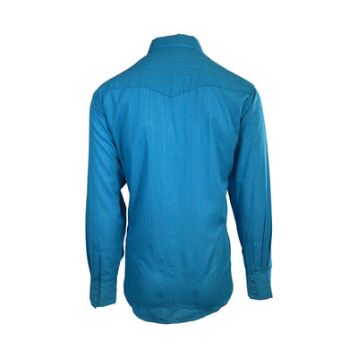 Wrangler Men's Teal Shirt Wrancher Long Sleeve Comfort (S03)