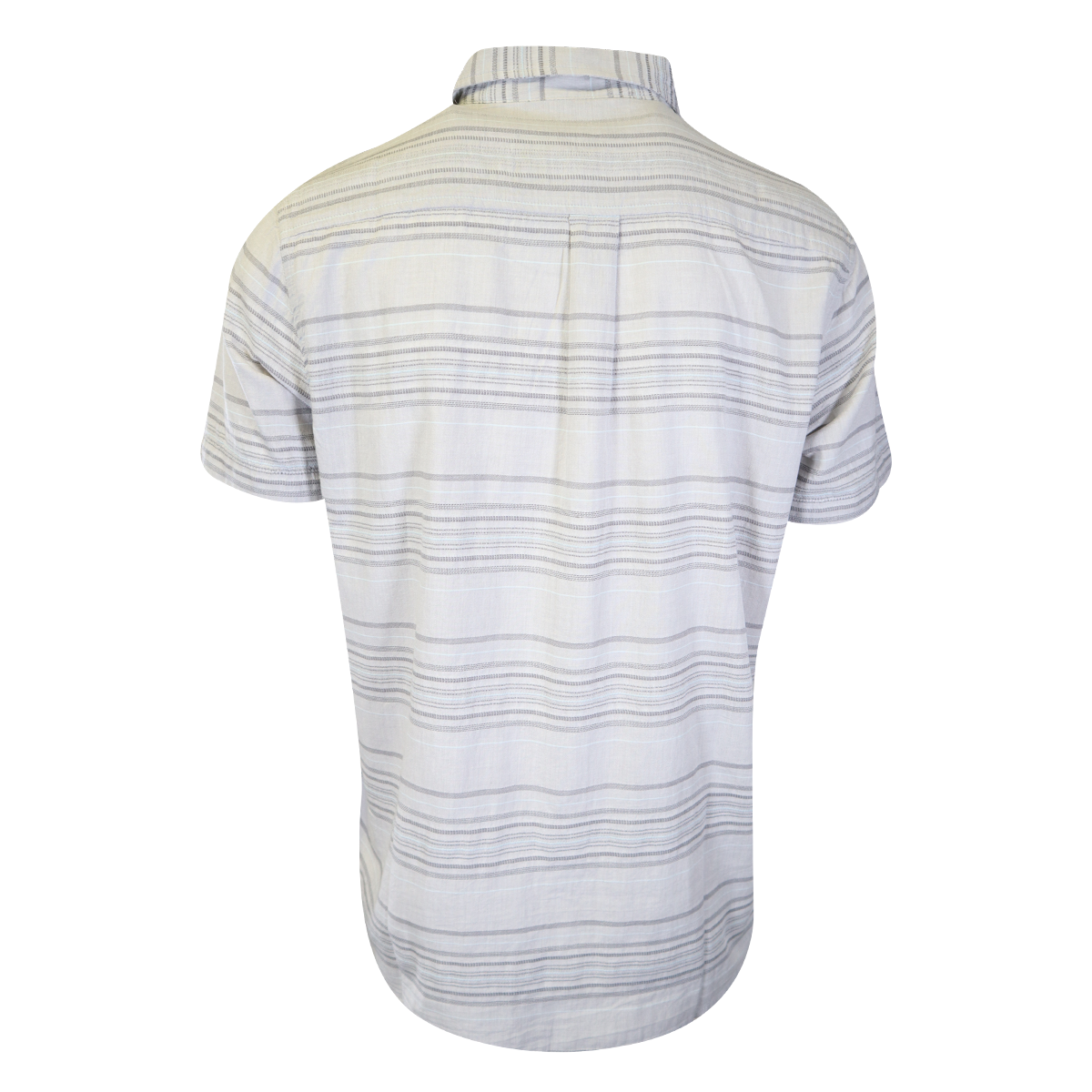 O'Neill Men's Shirt White Seafaring Grey Blue Line Stripe Pocket S/S (S10)