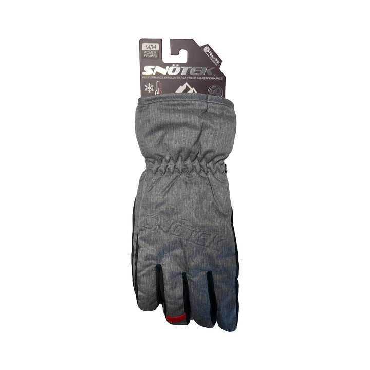 Snotek Women's Grey & Black Palm Performance Winter Ski Gloves ST122 (S01)