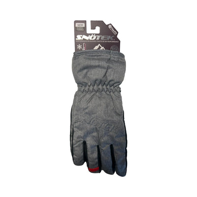 Snotek Women's Grey & Black Palm Performance Winter Ski Gloves ST122 (S01)