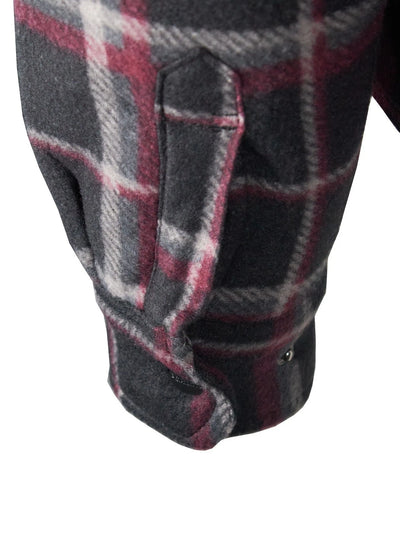 Smith Workwear Burgundy Jacket Sherpa-Lined Microfleece Shirt (S01)