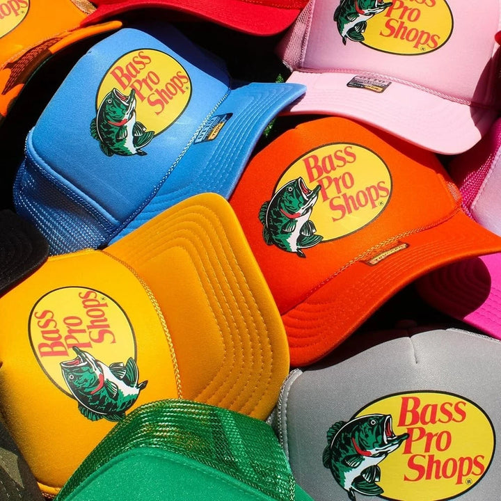 Bass Pro Shops Trucker Cap Mesh Snapback Outdoor Hat - Assorted 6 Mystery Packs
