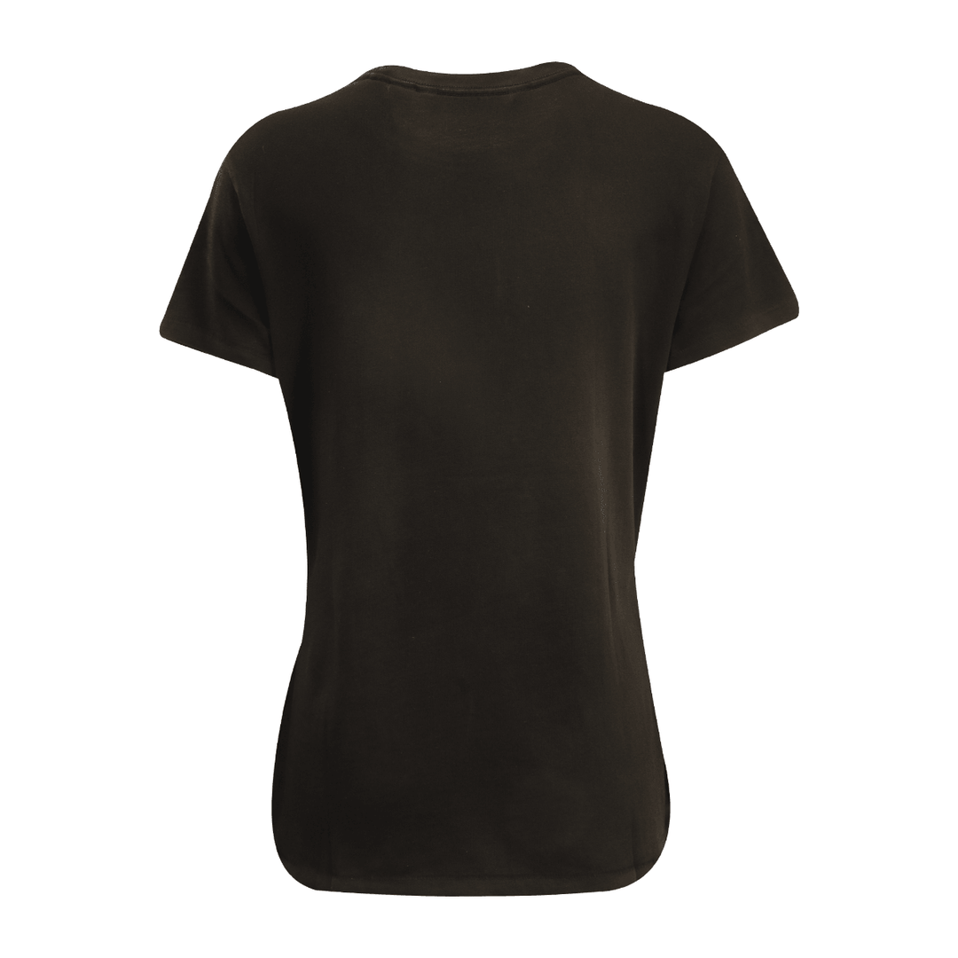 HD Branded Women's T-Shirt Dark Grey Graphic Eagle Badge S/S (S34)