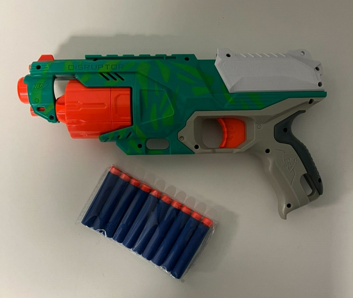 Hasbro Nerf Elite Disruptor 6-Dart Rotating Drum Dynamic Green Blaster (S43)