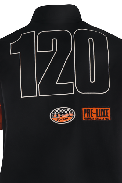Harley-Davidson Men's Shirt 120th Year Anniversary Orange Woven (503)