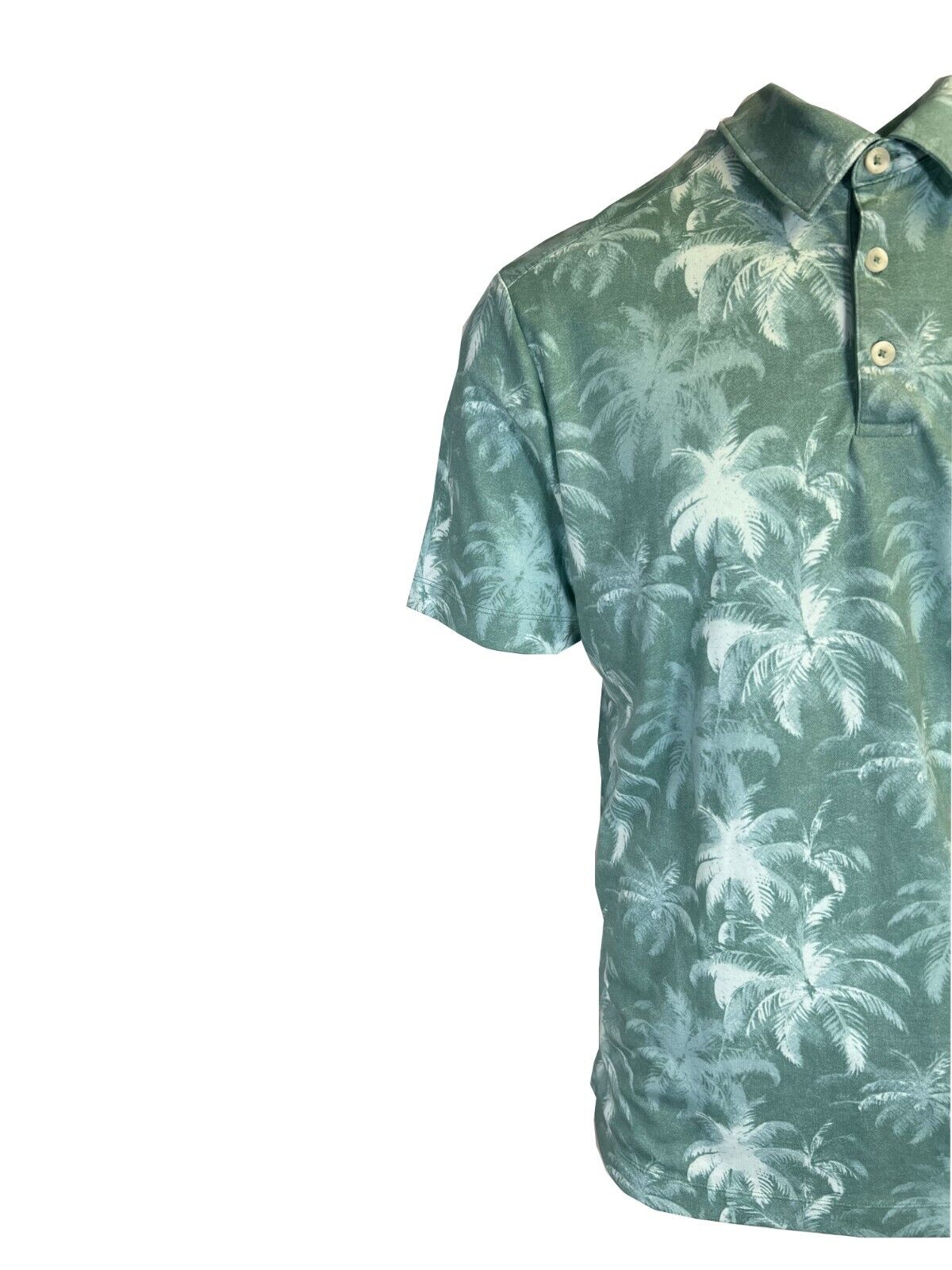 Tommy Bahama Men's Green Palm Impressions Polo 3 Buttons T-Shirt (S14)