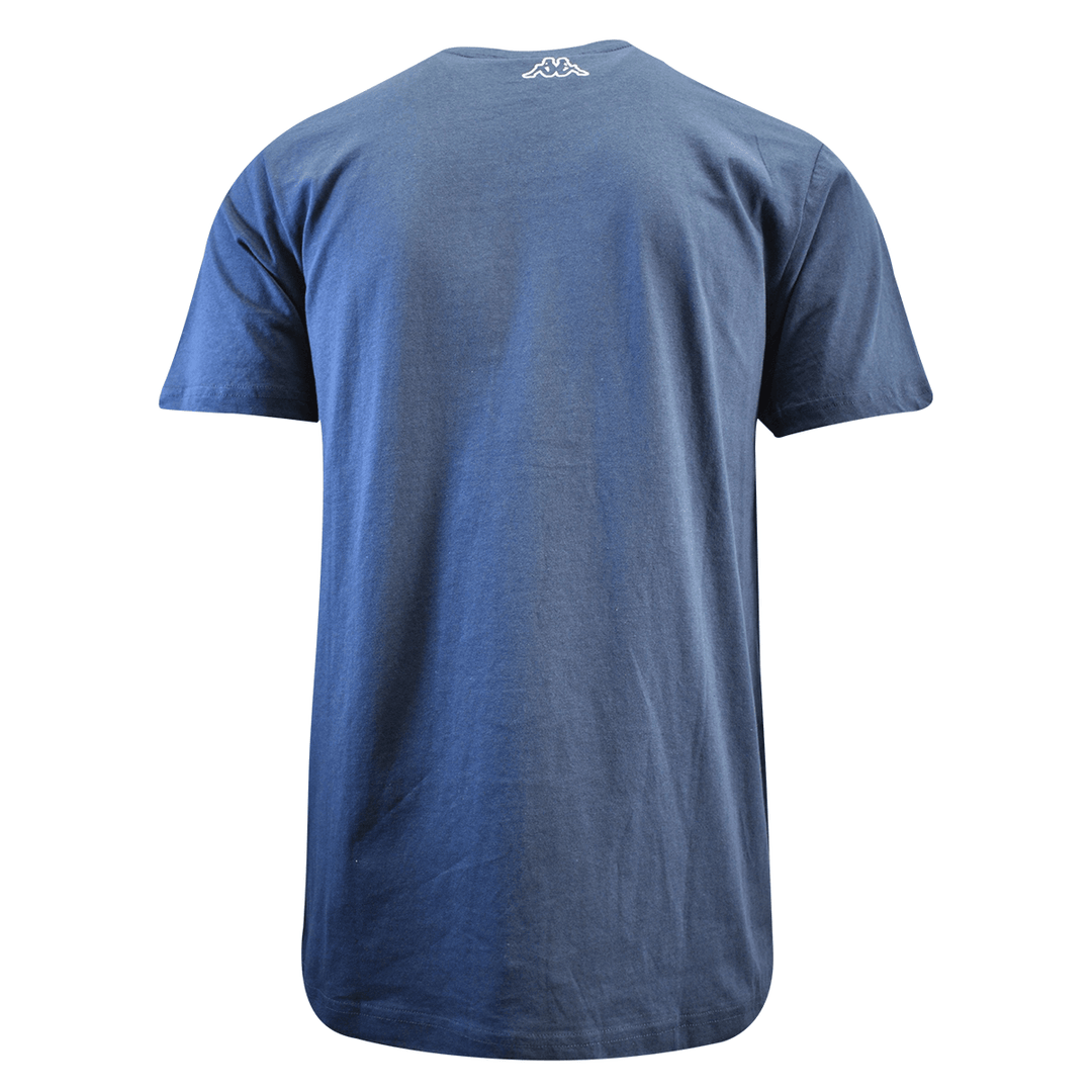 Kappa Men's T-Shirt Navy Blue Abelo Chest Logo S/S Tee (S02)