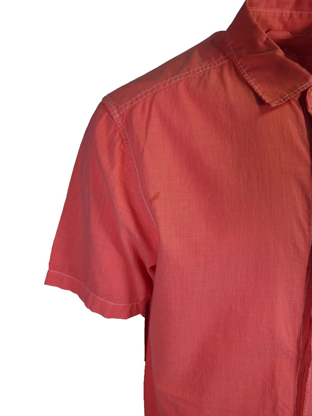 Tommy Bahama Men's Salmon Pink Shirt Logo Short Sleeve Button (S05)