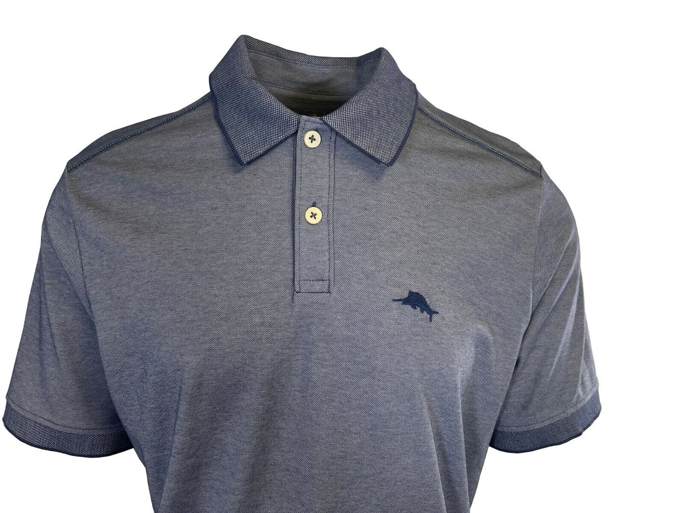 Tommy Bahama Men's Throne Blue Performance Polo 2 Buttons T-Shirt S/S (S09)