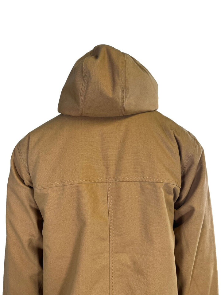 Magellan Outdoors Men's Brown Jacket Work Sherpa-lined Duck L/S (S02)