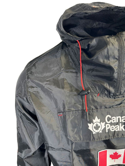 Canadian Peak Men's Black Jacket 1953 Butaneak Wind Rain Breaker (S10)