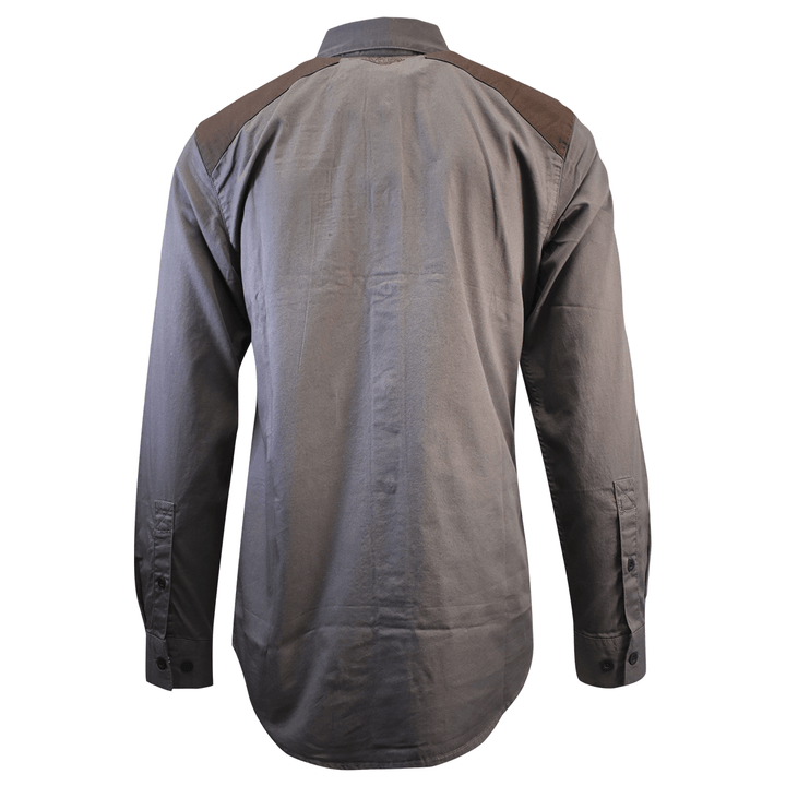 HD Branded Men's Shirt Dark Grey HDMC Long Sleeve Woven (127)
