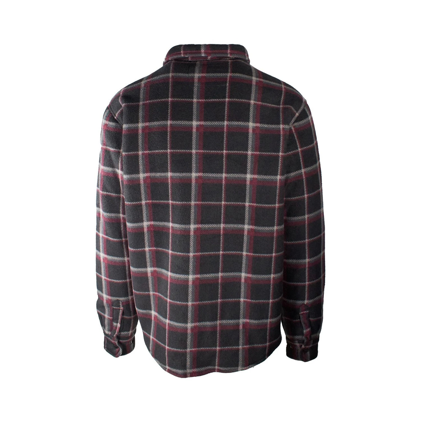 Smith Workwear Burgundy Jacket Sherpa-Lined Microfleece Shirt (S01)