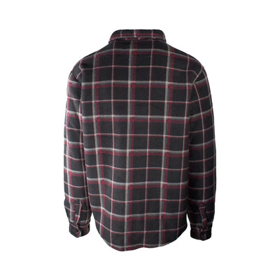 Smith Workwear Burgundy Jacket Sherpa-Lined Microfleece Shirt (S01)