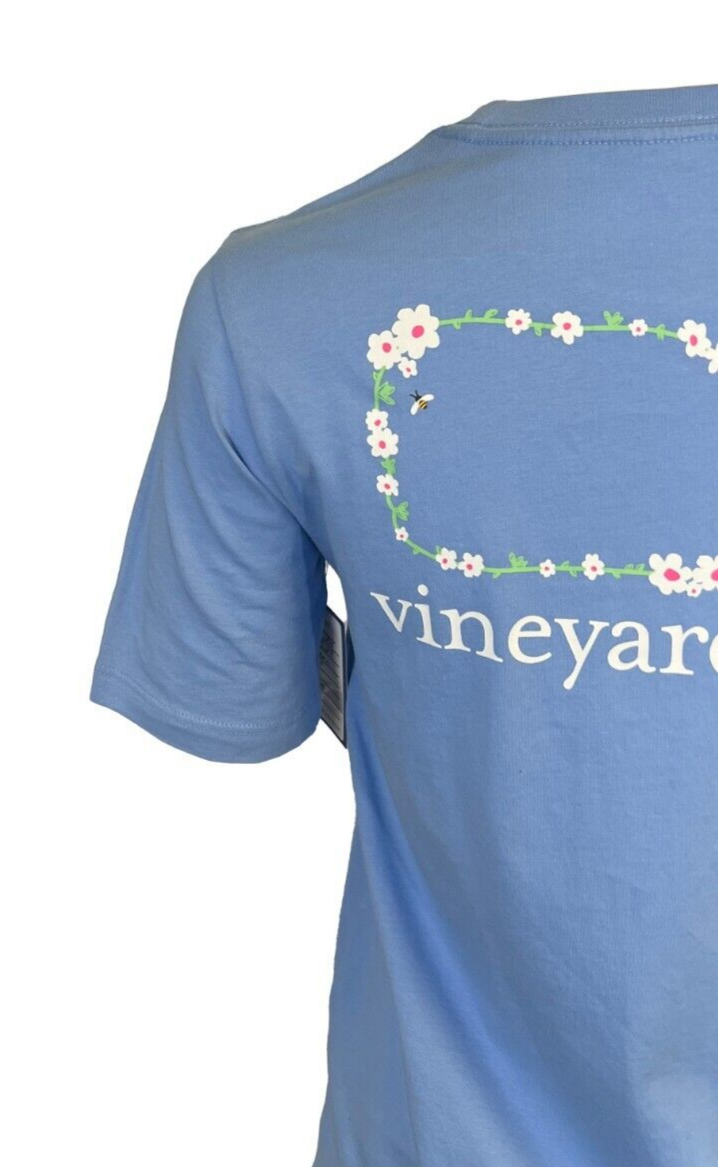 Vineyard Vines Youth’s Daisy Whale Hydrangea Short Sleeve Big Boys Tee (S03)