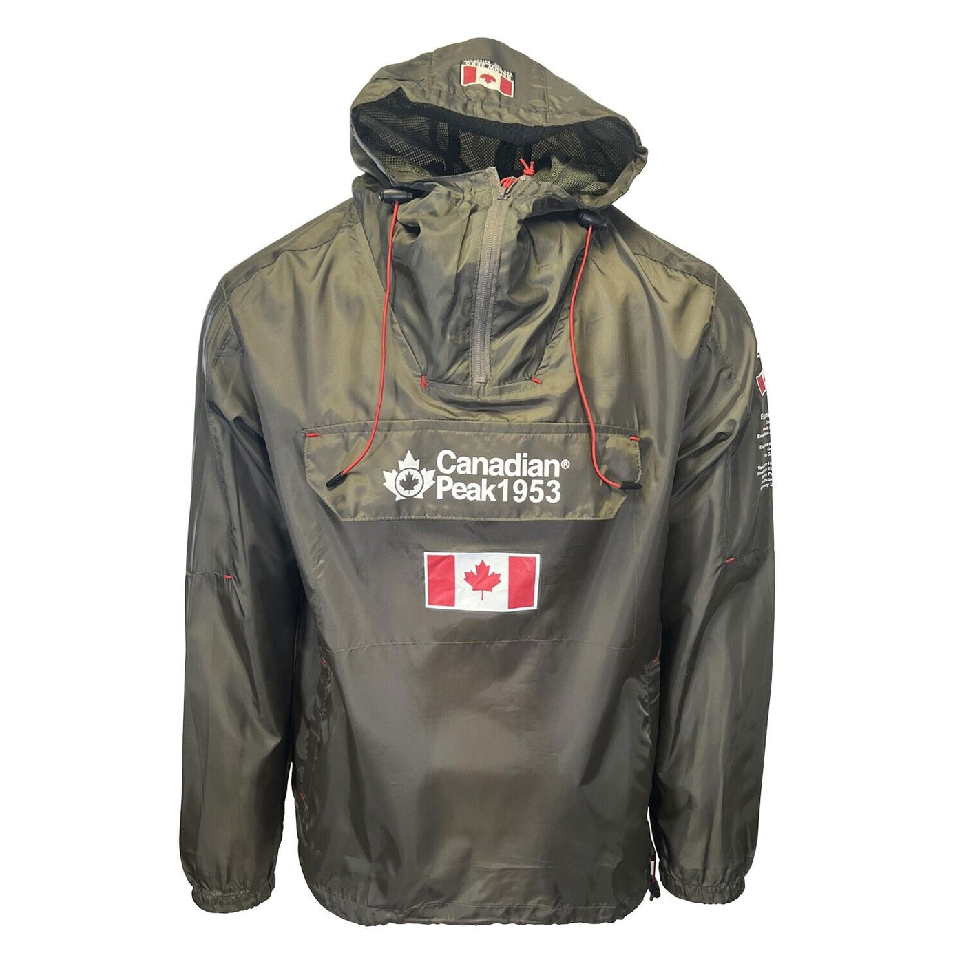 Canadian Peak Men's Khaki Green Jacket 1953 Butaneak Wind Rain Breaker (S03)