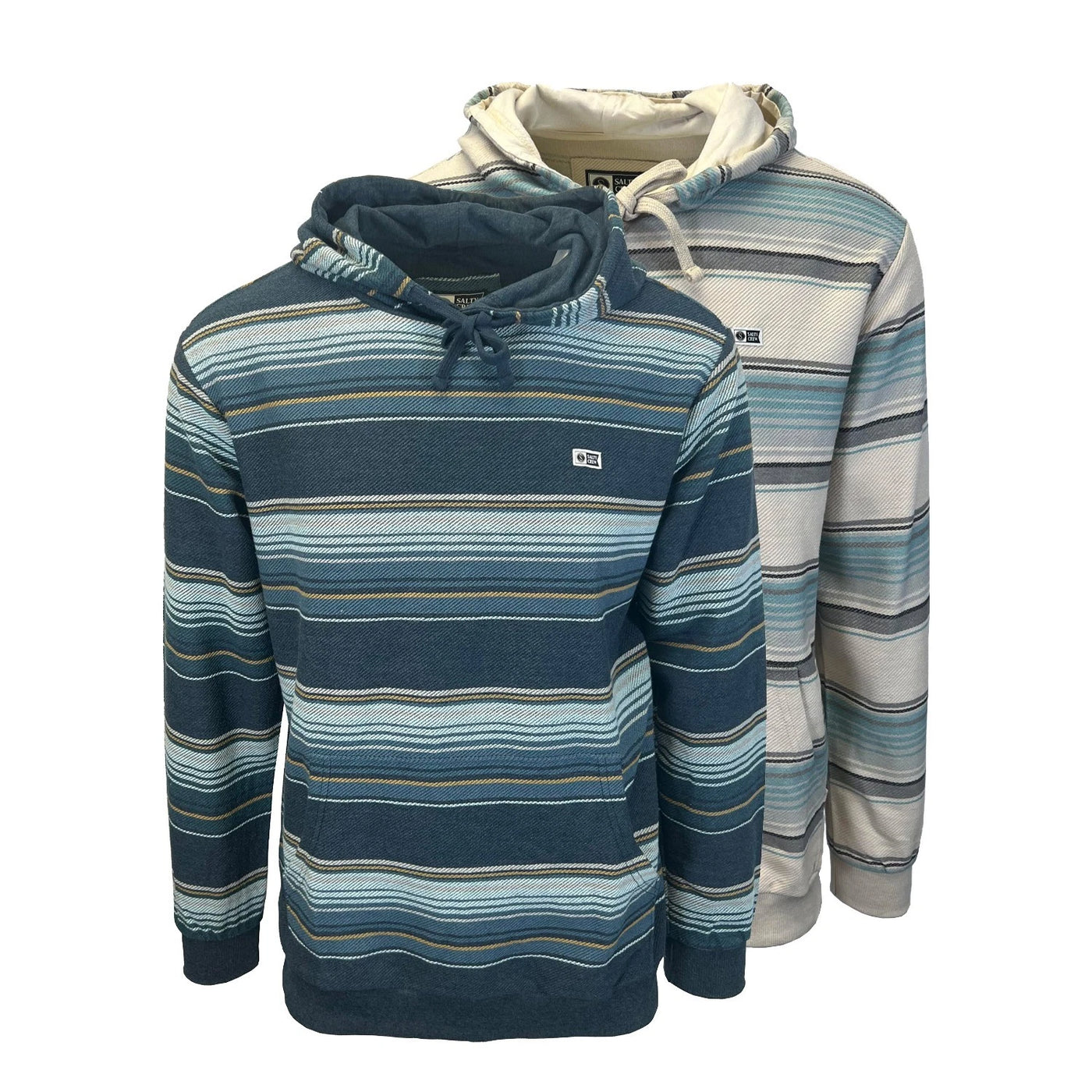 Salty Crew Men's Blue Sweatshirt Crewser Hood Yarn Dye French Terry Hoodie (S01)